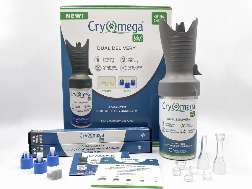Kit cryochirurgical cryomega vet dual delivery